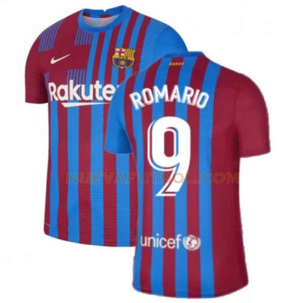 primera camiseta romario 9 barcelona 2021 2022 rojo blanco hombre