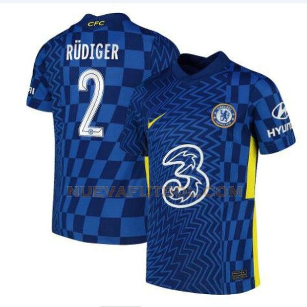 primera camiseta rudiger 2 chelsea 2021 2022 azul hombre