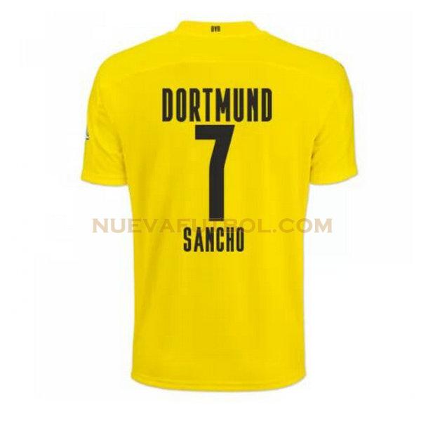 primera camiseta sancho 7 borussia dortmund 2020-2021 hombre