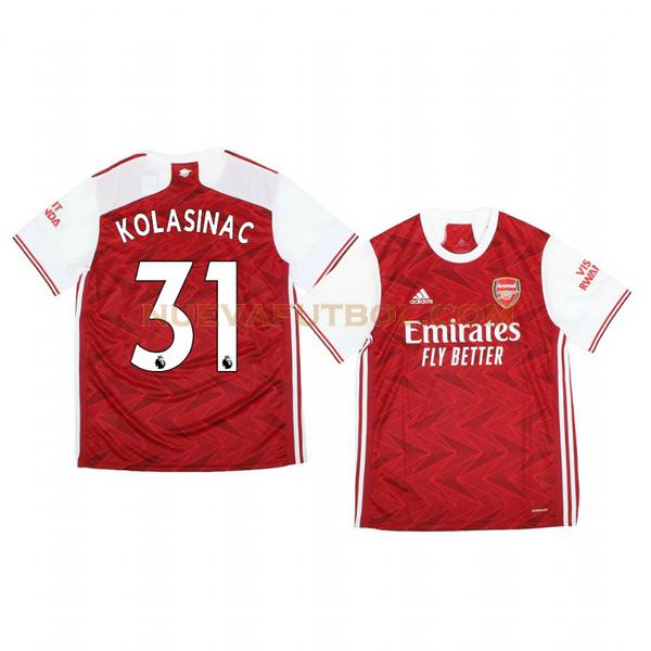 primera camiseta sead kolasinac 31 arsenal 2020-2021 hombre