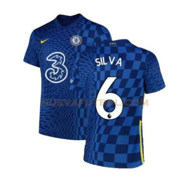 primera camiseta silva 6 chelsea 2021 2022 azul hombre