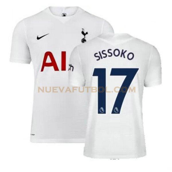 primera camiseta sissoko 17 tottenham hotspur 2021 2022 blanco hombre