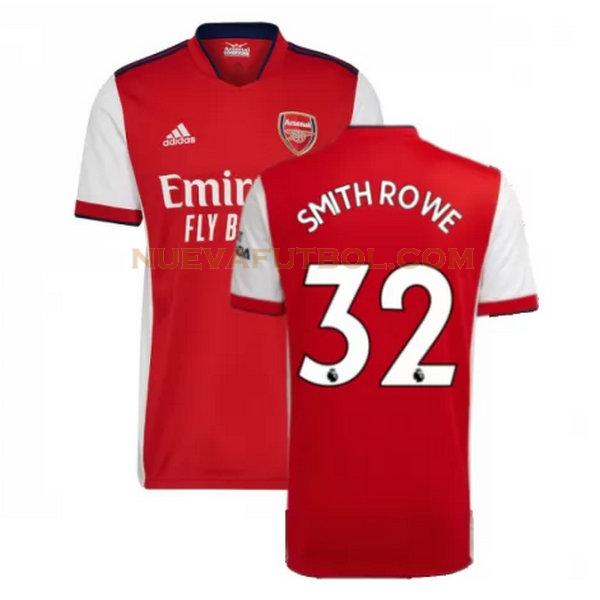 primera camiseta smith rowe 32 arsenal 2021 2022 rojo hombre