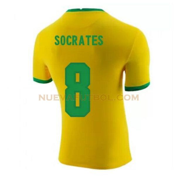 primera camiseta socrates 8 brasil 2020-2021 amarillo hombre