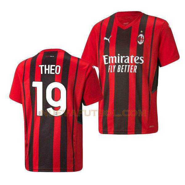 primera camiseta theo hernandez 19 ac milan 2021 2022 rojo hombre