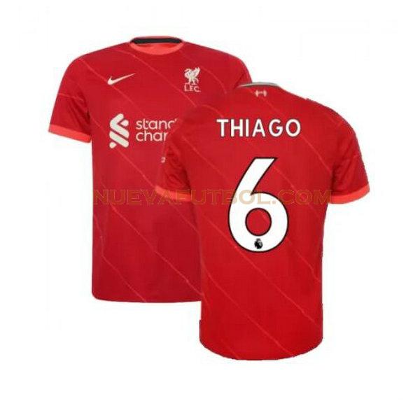 primera camiseta thiago 6 liverpool 2021 2022 rojo hombre