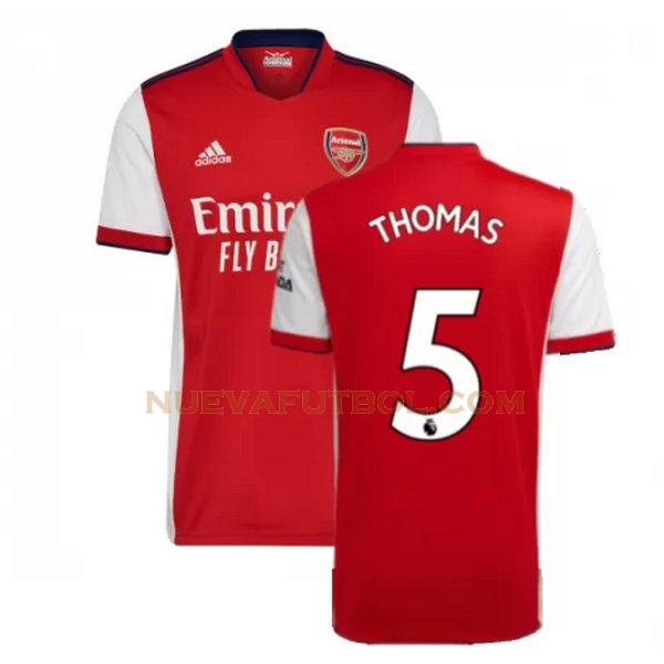 primera camiseta thomas 5 arsenal 2021 2022 rojo hombre