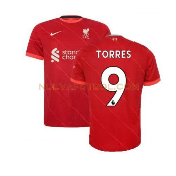 primera camiseta torres 9 liverpool 2021 2022 rojo hombre