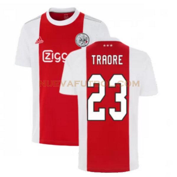 primera camiseta traore 23 ajax 2021 2022 rojo blanco hombre