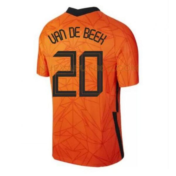 primera camiseta van de beek 20 países bajos 2020 hombre