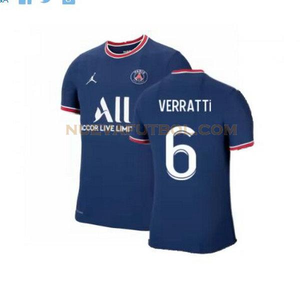 primera camiseta verratti 6 paris saint germain 2021 2022 azul hombre