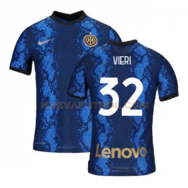 primera camiseta vieri 32 inter milan 2021 2022 azul hombre