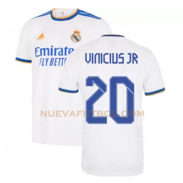 primera camiseta vinicius jr 20 real madrid 2021 2022 blanco hombre