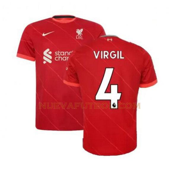 primera camiseta virgil 4 liverpool 2021 2022 rojo hombre