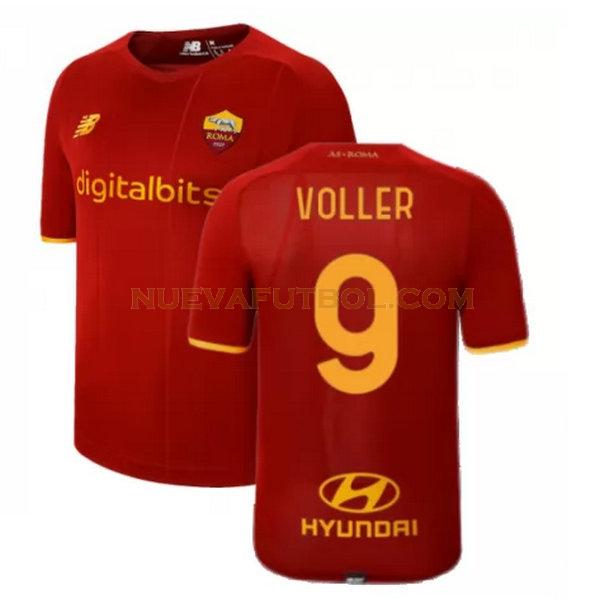 primera camiseta voller 9 as roma 2021 2022 rojo hombre