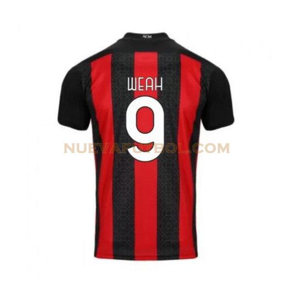 primera camiseta weah 9 ac milan 2020-2021 hombre