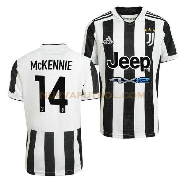 primera camiseta weston mckennie 14 juventus 2021 2022 negro blanco hombre