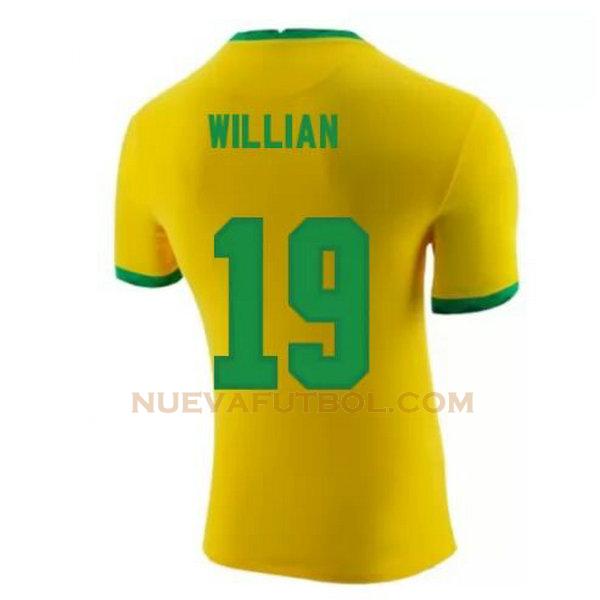 primera camiseta willian 19 brasil 2020-2021 amarillo hombre