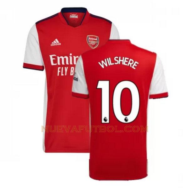 primera camiseta wilshere 10 arsenal 2021 2022 rojo hombre