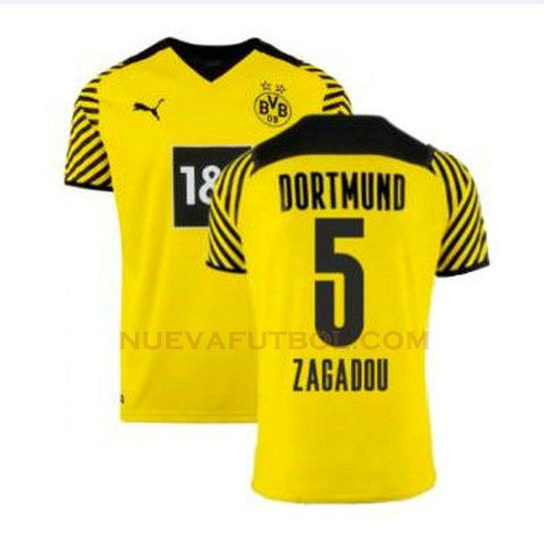 primera camiseta zagadou 5 borussia dortmund 2021 2022 amarillo hombre