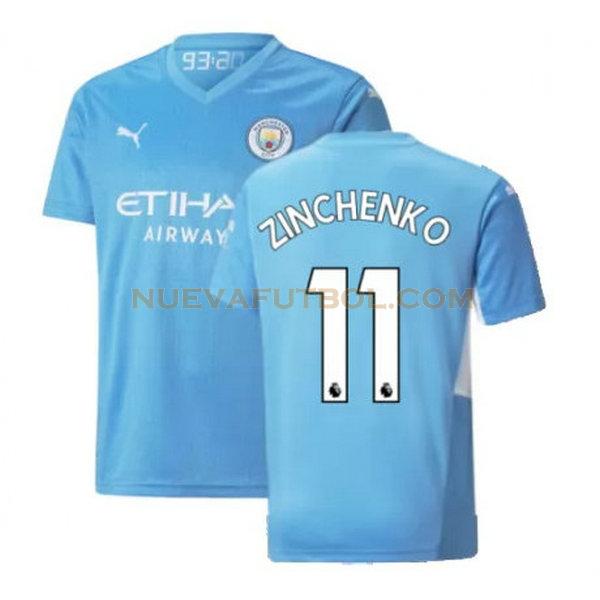 primera camiseta zinchenko 11 manchester city 2021 2022 azul hombre