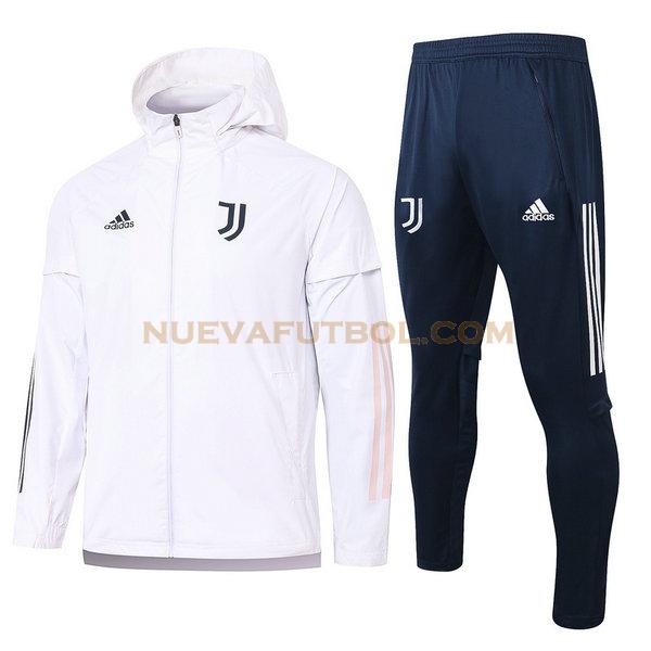 rompeviento juventus conjunto 2021 blanco hombre