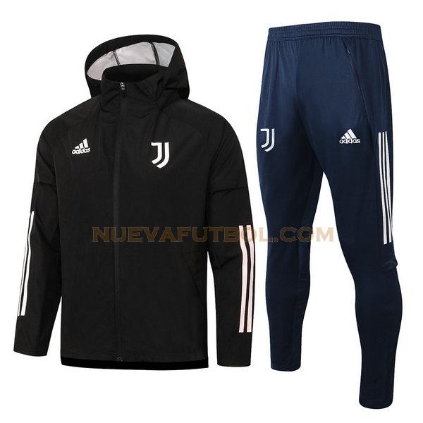 rompeviento juventus conjunto 2021 negro hombre