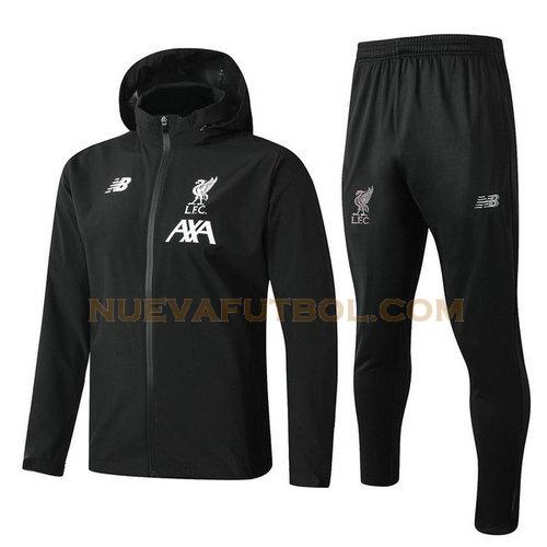 rompeviento liverpool conjunto 2019-2020 negro hombre