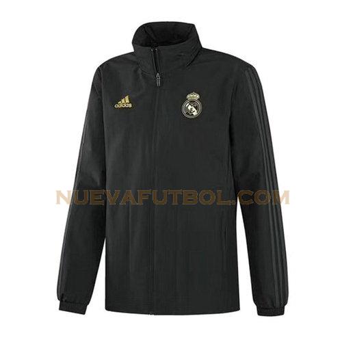 rompeviento real madrid 2019-2020 negro amarillo hombre