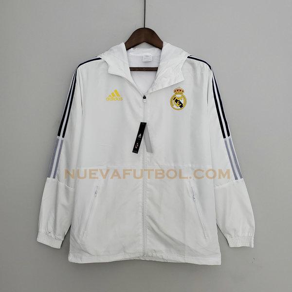 rompeviento real madrid 2022 blanco hombre