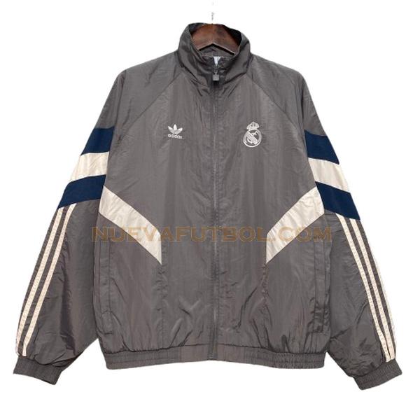 rompeviento real madrid 2024 2025 gris hombre