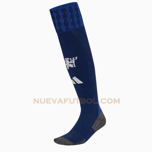 segunda calcetines manchester united 2024 2025 azul hombre