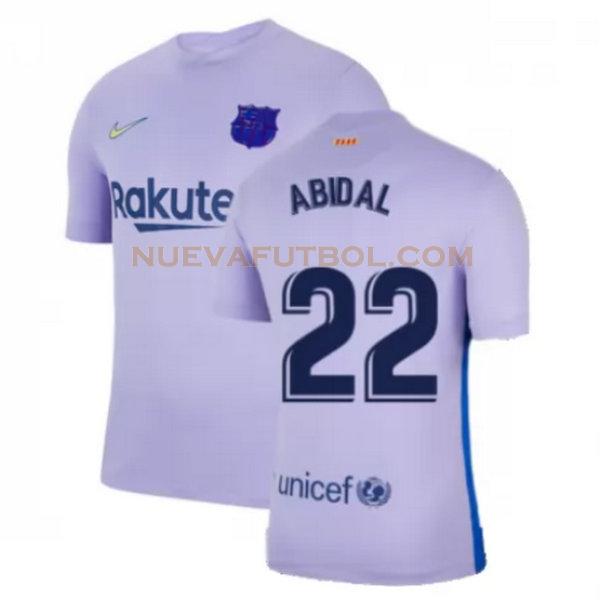 segunda camiseta abidal 22 barcelona 2021 2022 amarillo hombre