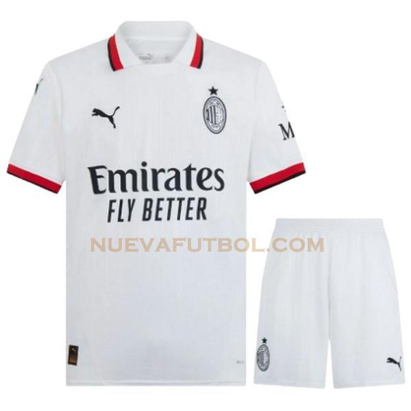 segunda camiseta ac milan 2024 2025 blanco niño