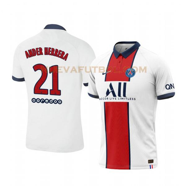 segunda camiseta ander herrera 21 paris saint germain 2020-2021 hombre