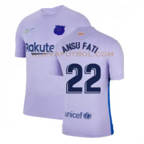 segunda camiseta ansu fati 22 barcelona 2021 2022 amarillo hombre