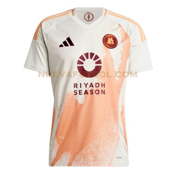 segunda camiseta as roma 2024 2025 blanco hombre