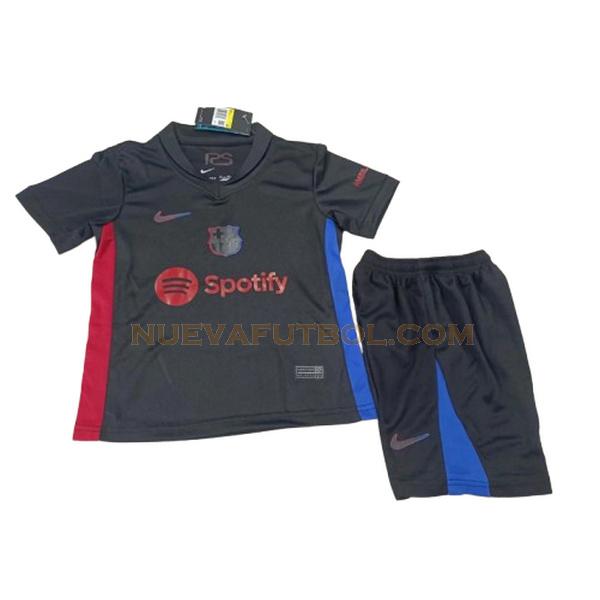 segunda camiseta barcelona 2024 2025 negro niño