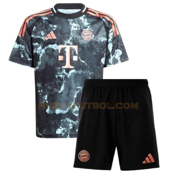 segunda camiseta bayern de múnich 2024 2025 negro niño