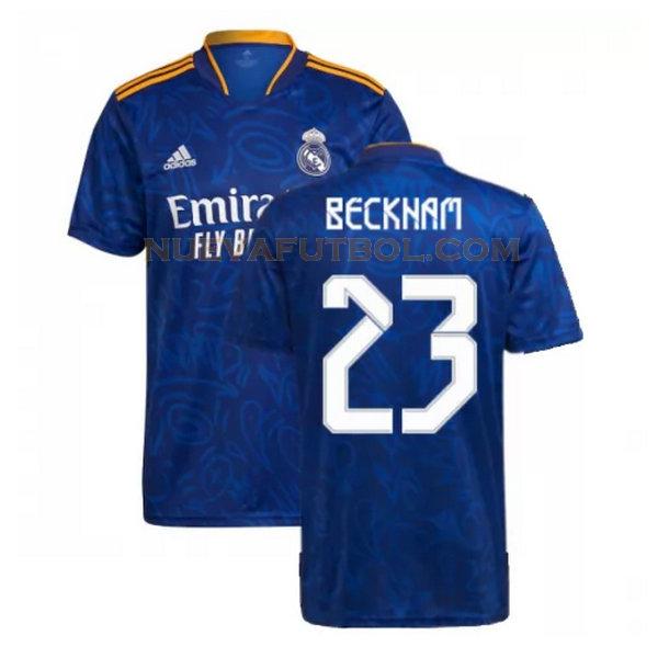 segunda camiseta beckham 23 real madrid 2021 2022 azul hombre