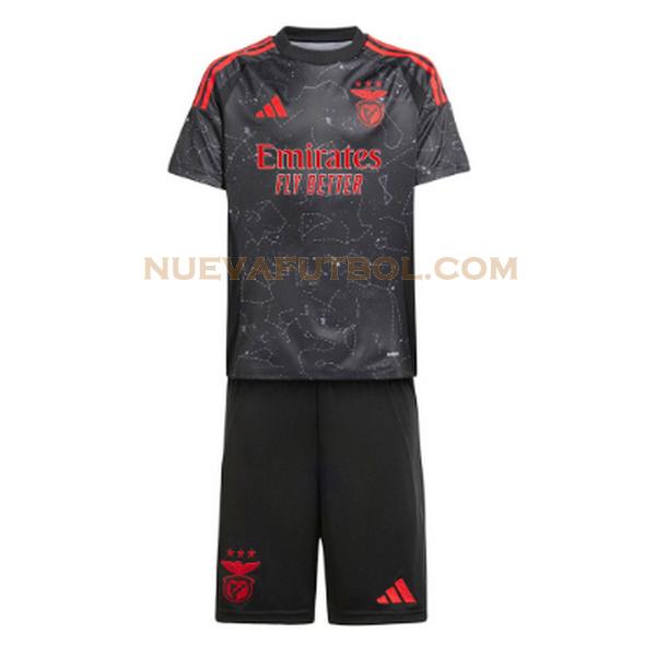 segunda camiseta benfica 2024 2025 negro niño