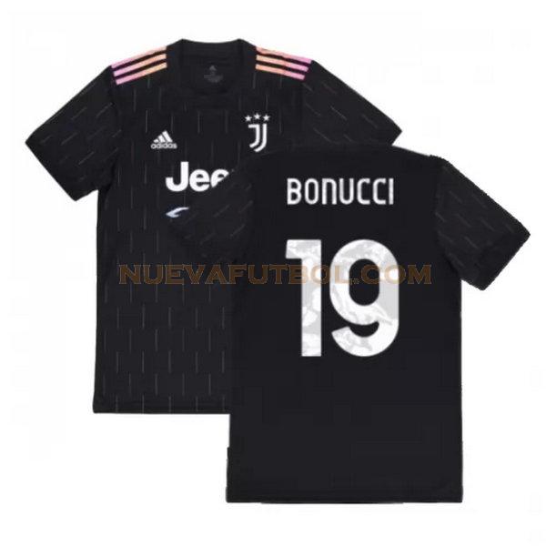 segunda camiseta bonucci 19 juventus 2021 2022 negro hombre