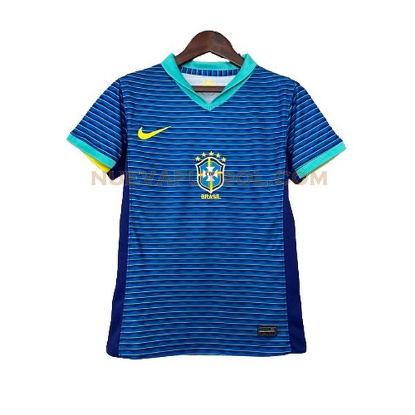 segunda camiseta brasil 2024 azul mujer