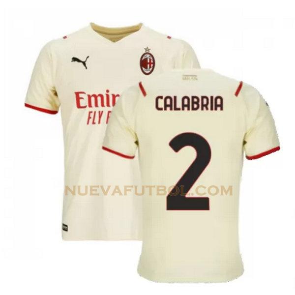 segunda camiseta calabria 2 ac milan 2021 2022 blanco hombre