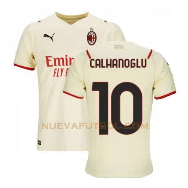 segunda camiseta calhanoglu 10 ac milan 2021 2022 blanco hombre