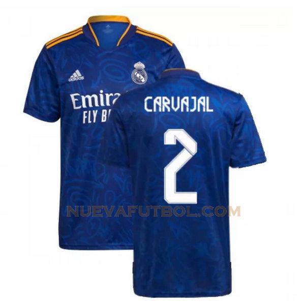 segunda camiseta carvajal 2 real madrid 2021 2022 azul hombre