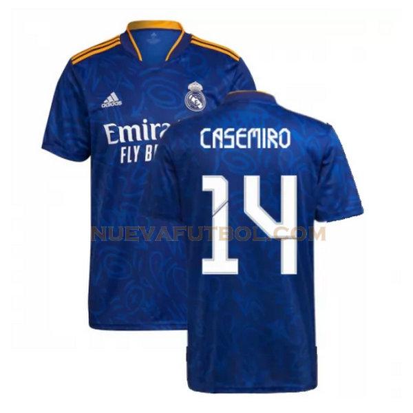 segunda camiseta casemiro 14 real madrid 2021 2022 azul hombre