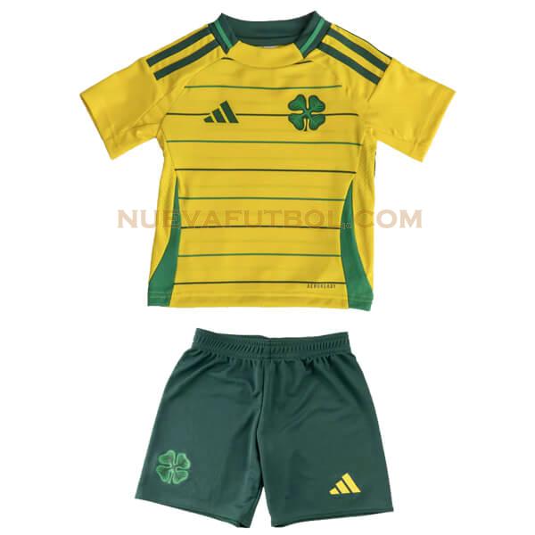 segunda camiseta celtic 2024 2025 amarillo niño