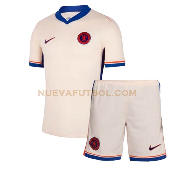 segunda camiseta chelsea 2024 2025 blanco niño