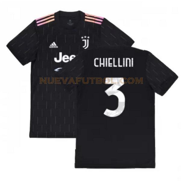 segunda camiseta chiellini 3 juventus 2021 2022 negro hombre